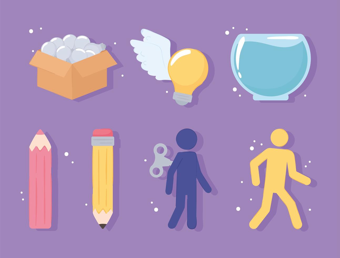 unique idea icon set vector