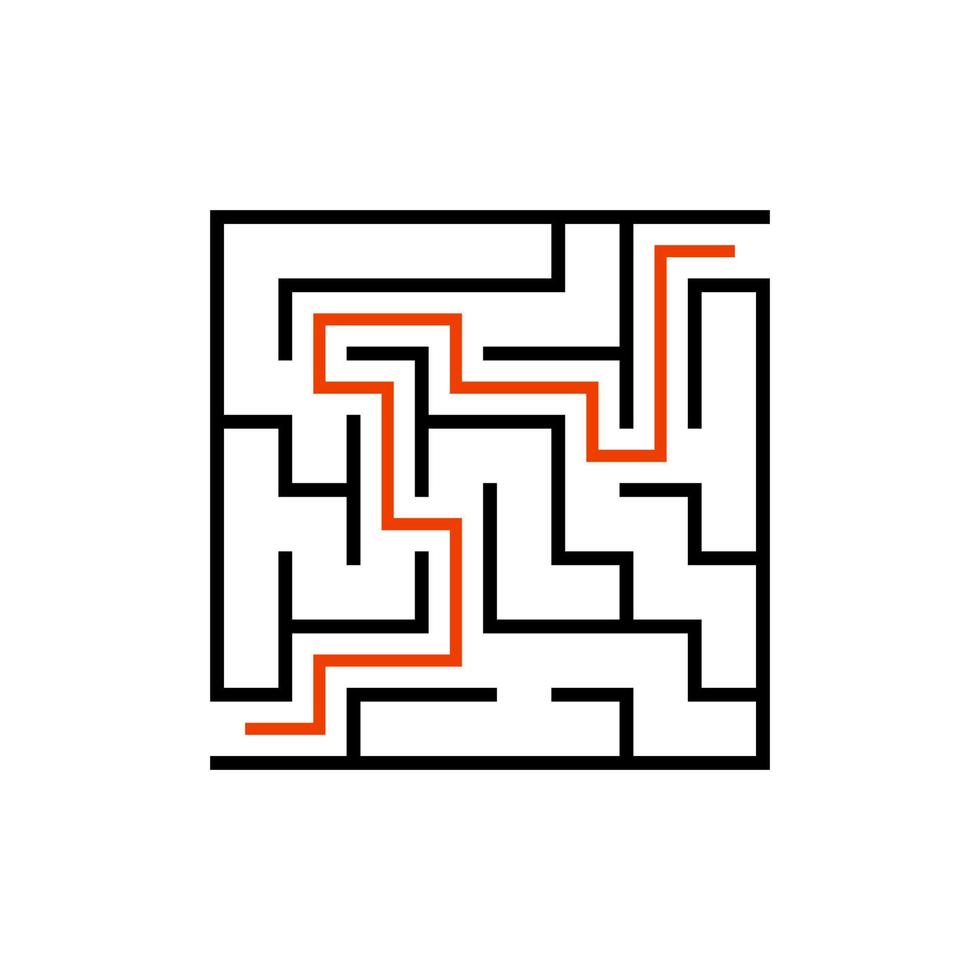 Abstact labyrinth. Game for kids. Puzzle for children. Maze conundrum. Vector illustration.