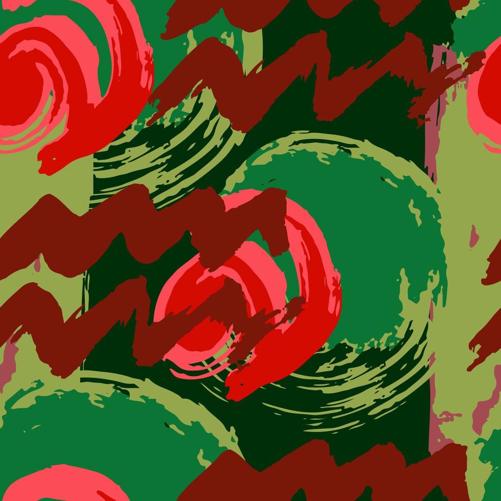 Abstract artistic seamless pattern with trendy hand drawn textures vector