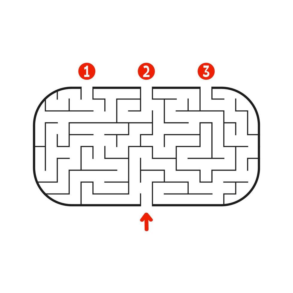 Abstact labyrinth. Game for kids. Puzzle for children. Maze conundrum. Vector illustration.