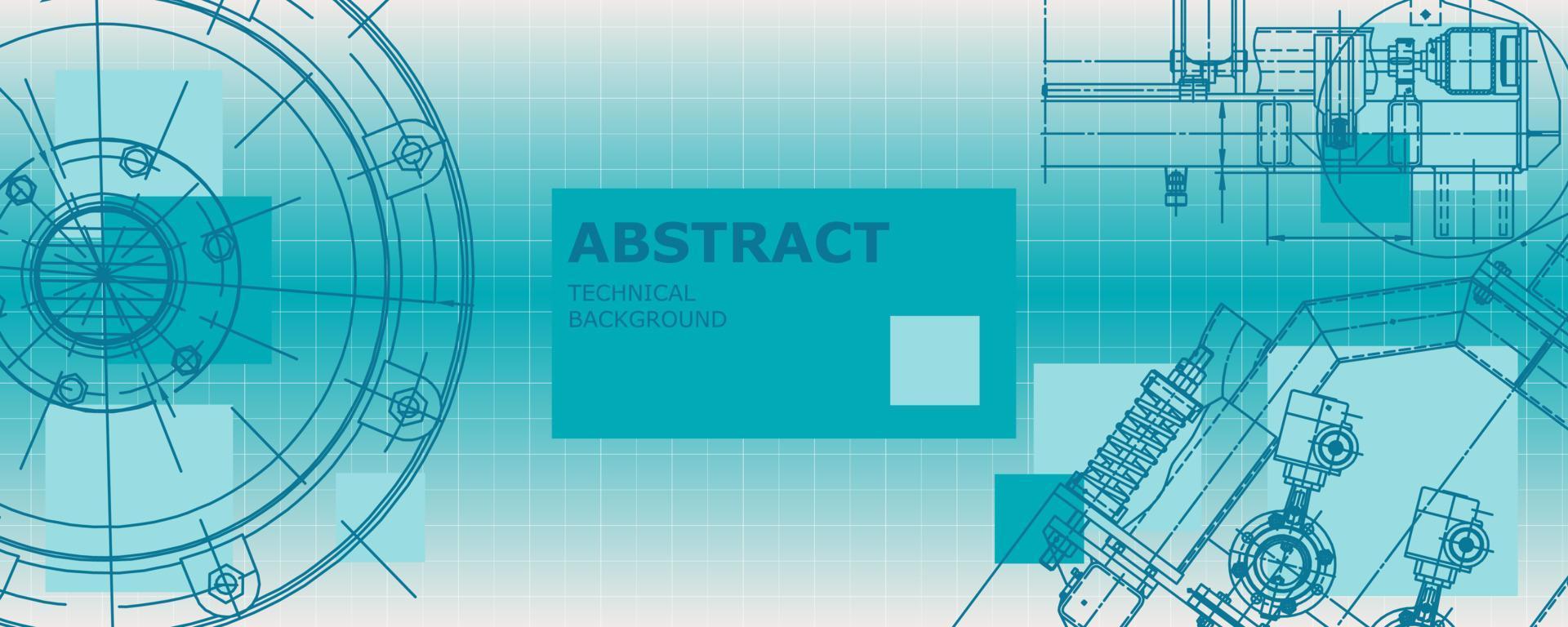 Abstract background concept mechanical engineering drawing. Engineering wallpaper vector