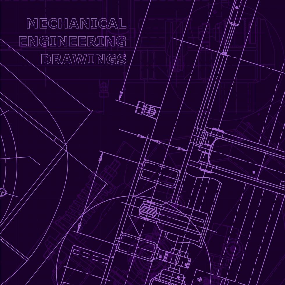 plano, bosquejo. Ilustración de ingeniería vectorial. portada, volante, pancarta vector