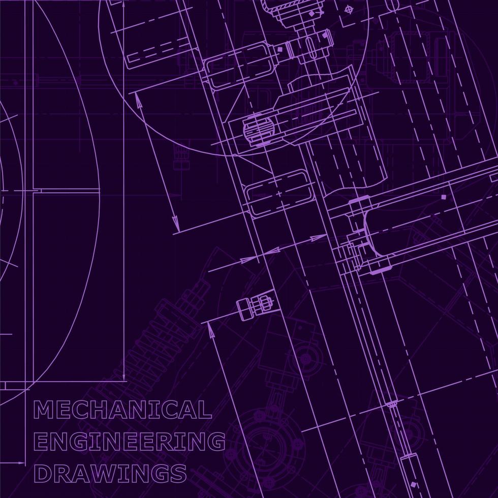 Blueprint, Sketch. Vector engineering illustration