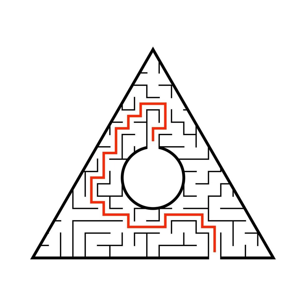 Abstact labyrinth. Game for kids. Puzzle for children. Maze conundrum. Vector illustration.