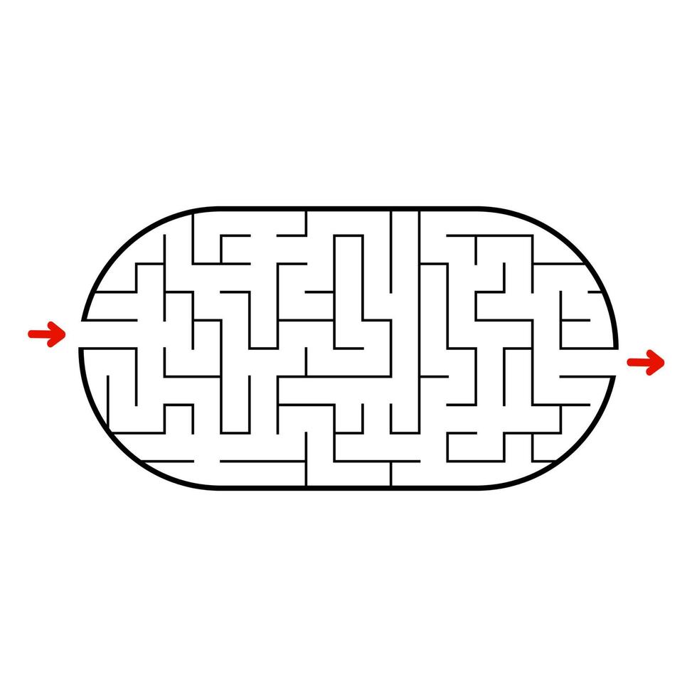 Abstact labyrinth. Game for kids. Puzzle for children. Maze conundrum. Vector illustration.
