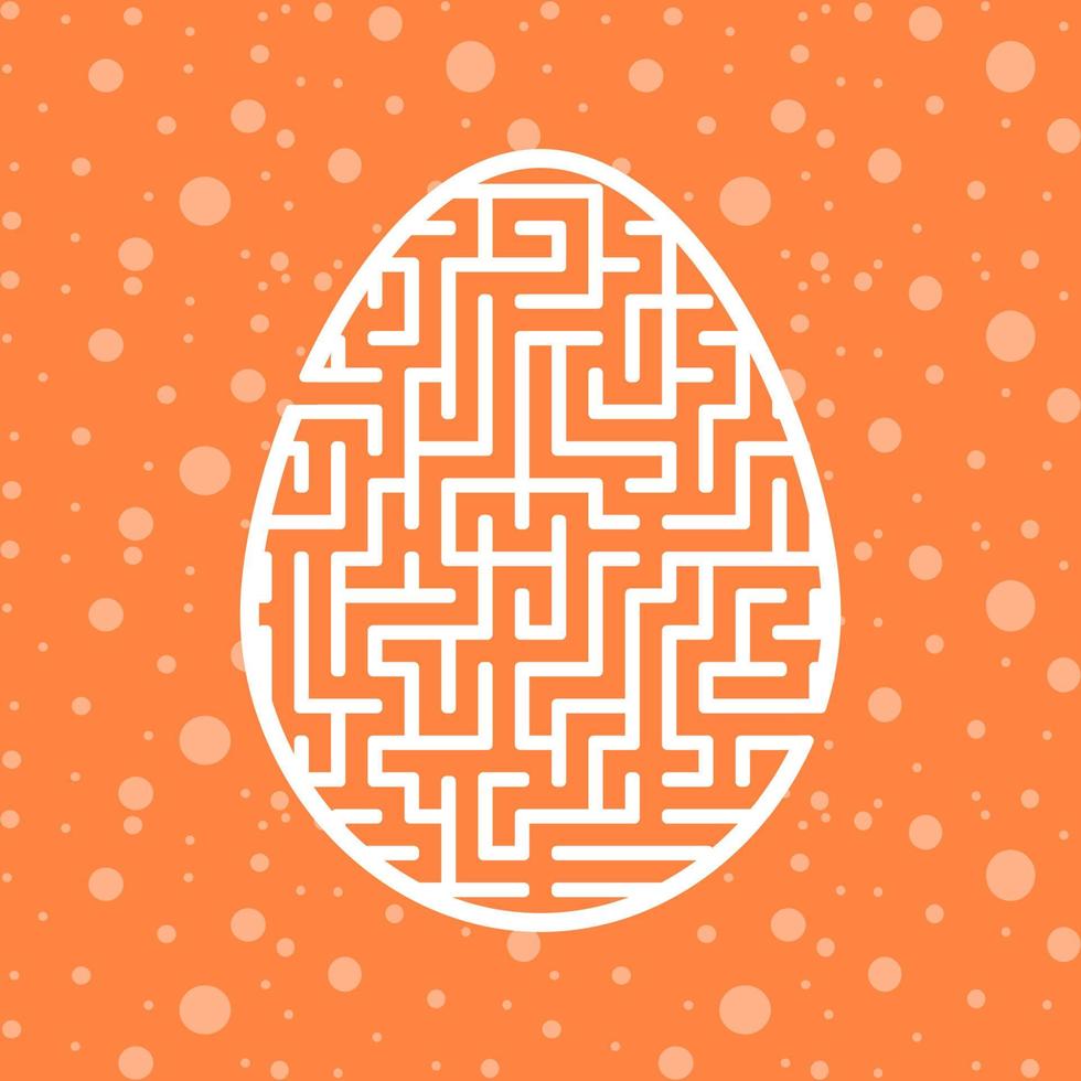 Color labyrinth egg. Kids worksheets. Activity page. Game puzzle for children. Easter holiday. Maze conundrum. Vector illustration.