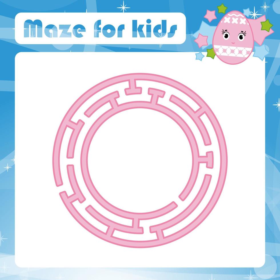 Maze. Game for kids. Funny labyrinth. Activity page. Puzzle for children. Cartoon style. Riddle for preschool. Education developing worksheet. Color vector illustration.