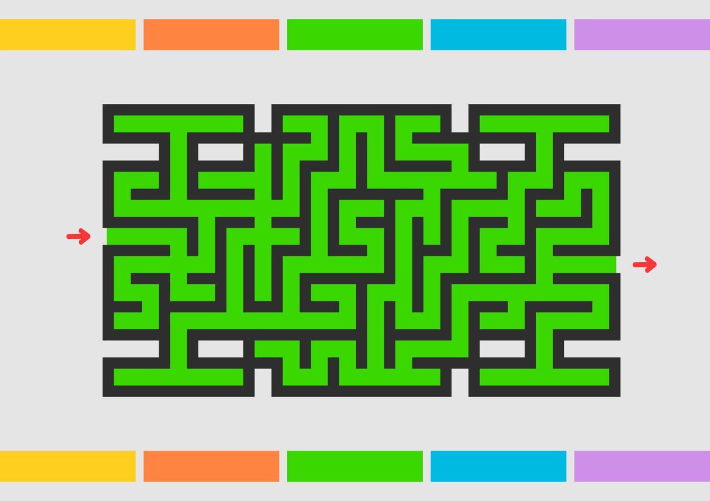 Abstact labyrinth. Game for kids. Puzzle for children. Maze conundrum. Color vector illustration.