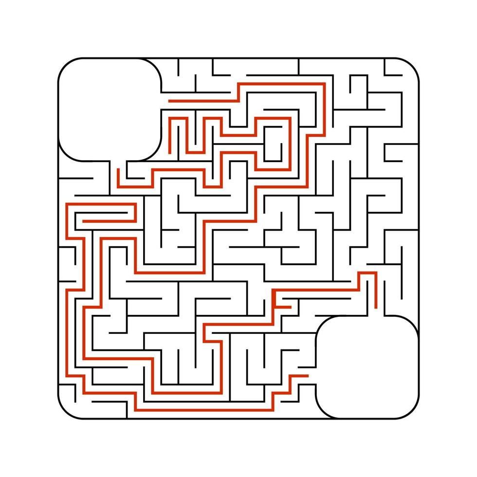 Abstact labyrinth. Game for kids. Puzzle for children. Maze conundrum. Vector illustration