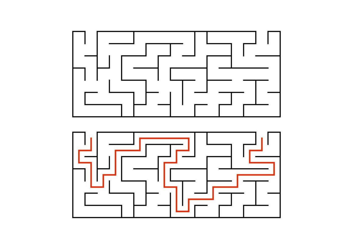 Abstact labyrinth. Game for kids. Puzzle for children. Maze conundrum. Vector illustration