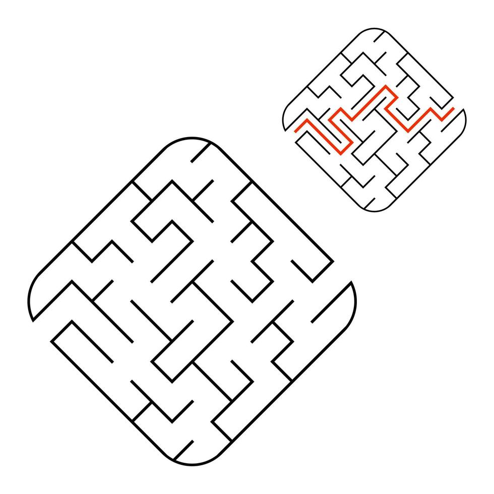 Abstact labyrinth. Game for kids. Puzzle for children. Maze conundrum. Vector illustration