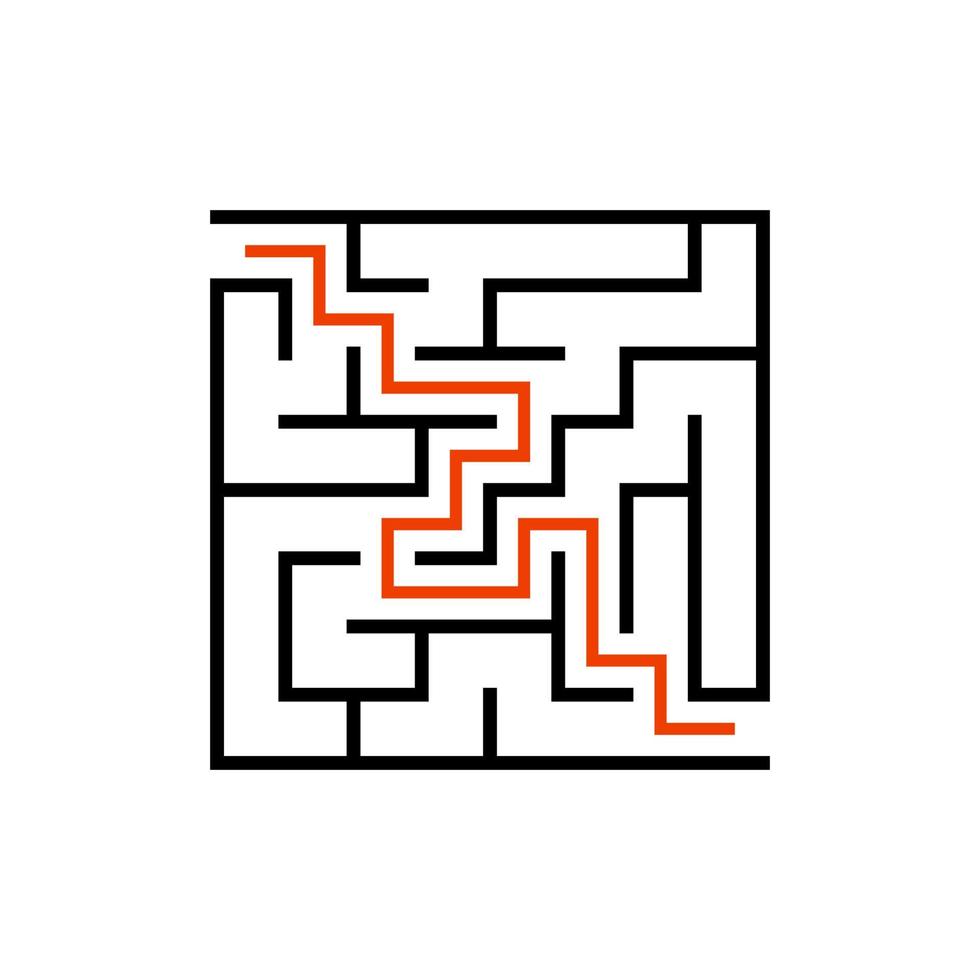 Abstact labyrinth. Game for kids. Puzzle for children. Maze conundrum. Vector illustration.