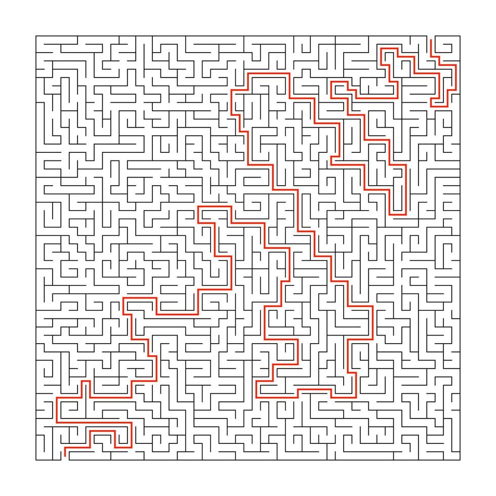 Abstract labyrinth. Game for kids. Puzzle for children. Maze conundrum. Vector illustration.
