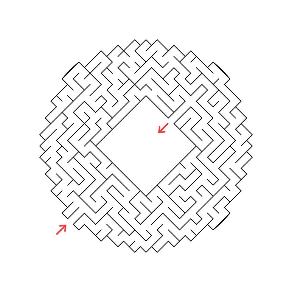 Abstact labyrinth. Game for kids. Puzzle for children. Maze conundrum. Vector illustration