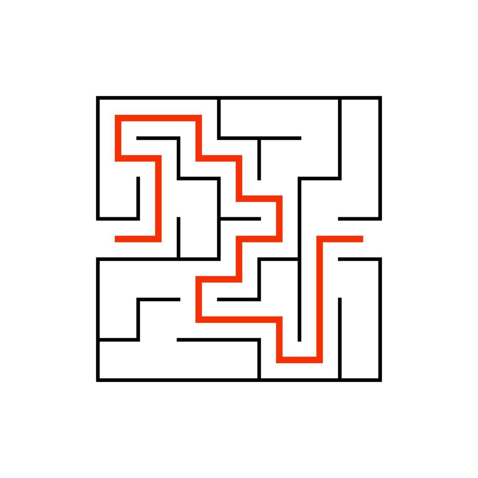 Abstract labyrinth. Game for kids. Puzzle for children. Maze conundrum. Vector illustration.