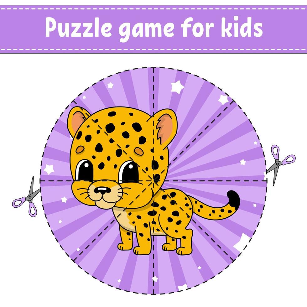 Puzzle game for kids . Education developing worksheet. Learning game for children. Activity page. For toddler. Riddle for preschool. Simple flat isolated vector illustration in cute cartoon style.