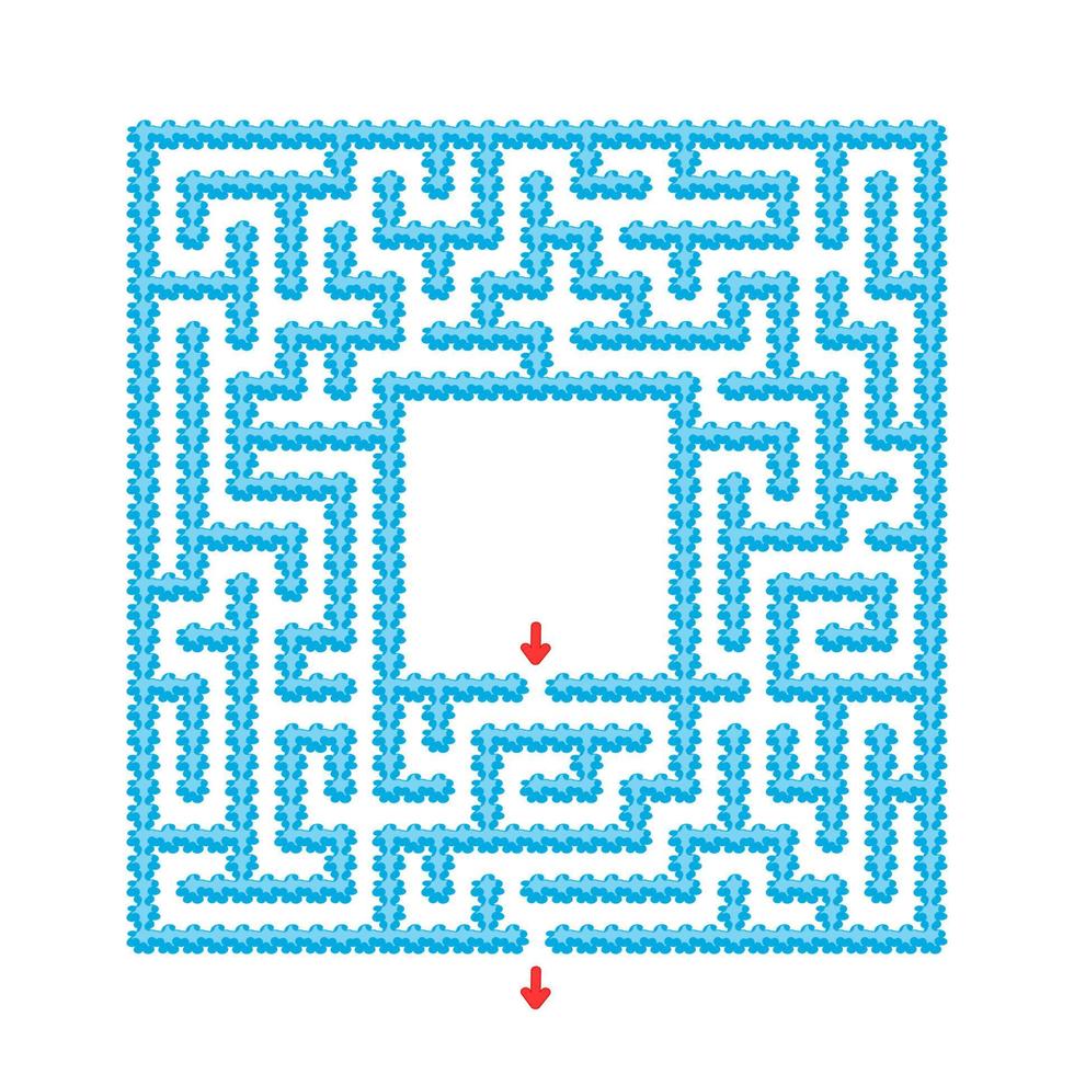 Abstract maze. Game for kids. Puzzle for children. Cartoon style. Labyrinth conundrum. Color vector illustration. The development of logical and spatial thinking.