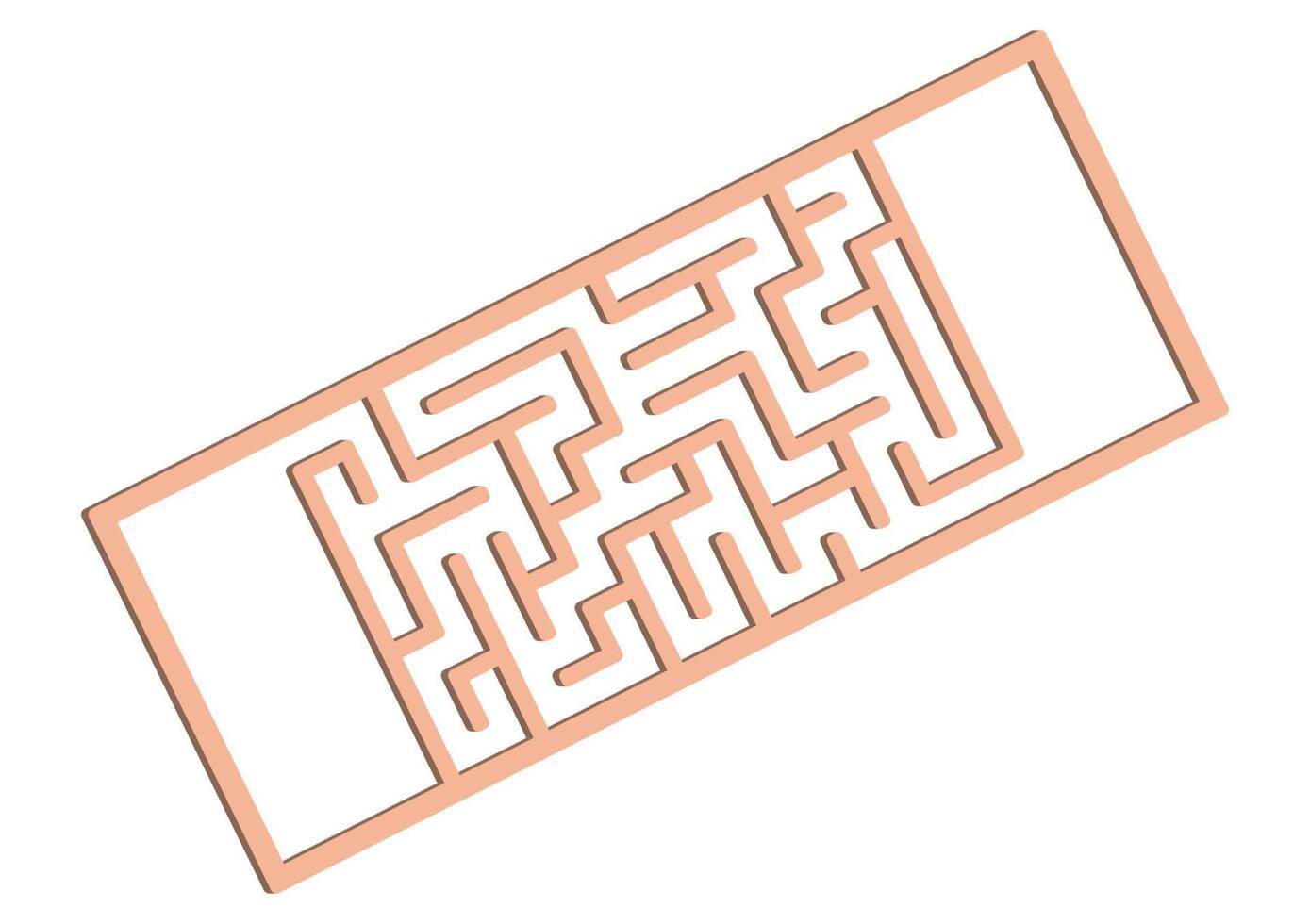 Abstact labyrinth. Game for kids. Puzzle for children. Maze conundrum. Color vector illustration.