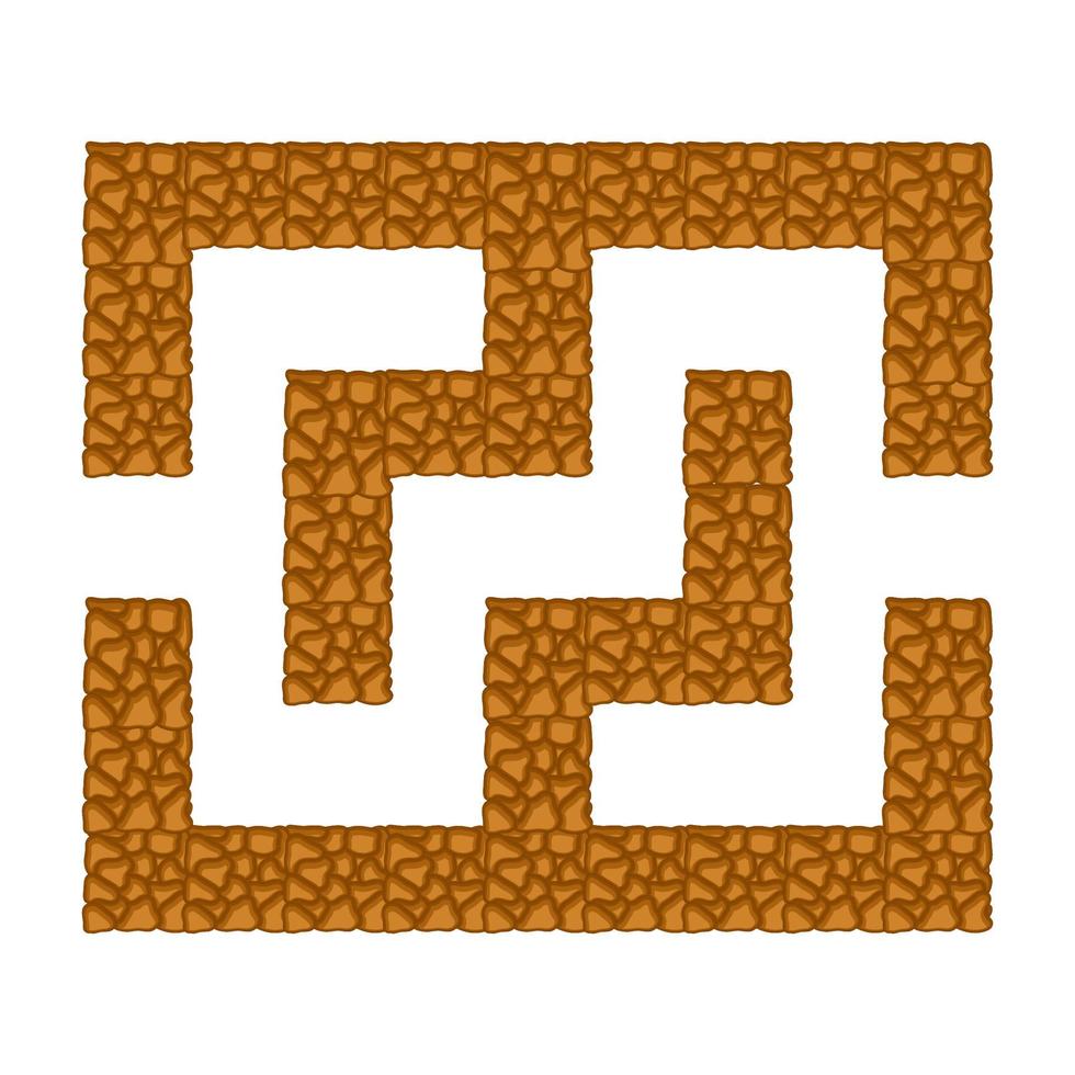 Maze underground. Game for kids. Puzzle for children. Cartoon style. Labyrinth conundrum. Color vector illustration. The development of logical and spatial thinking.