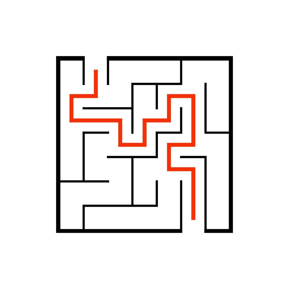 Abstract labyrinth. Game for kids. Puzzle for children. Maze conundrum. Vector illustration.