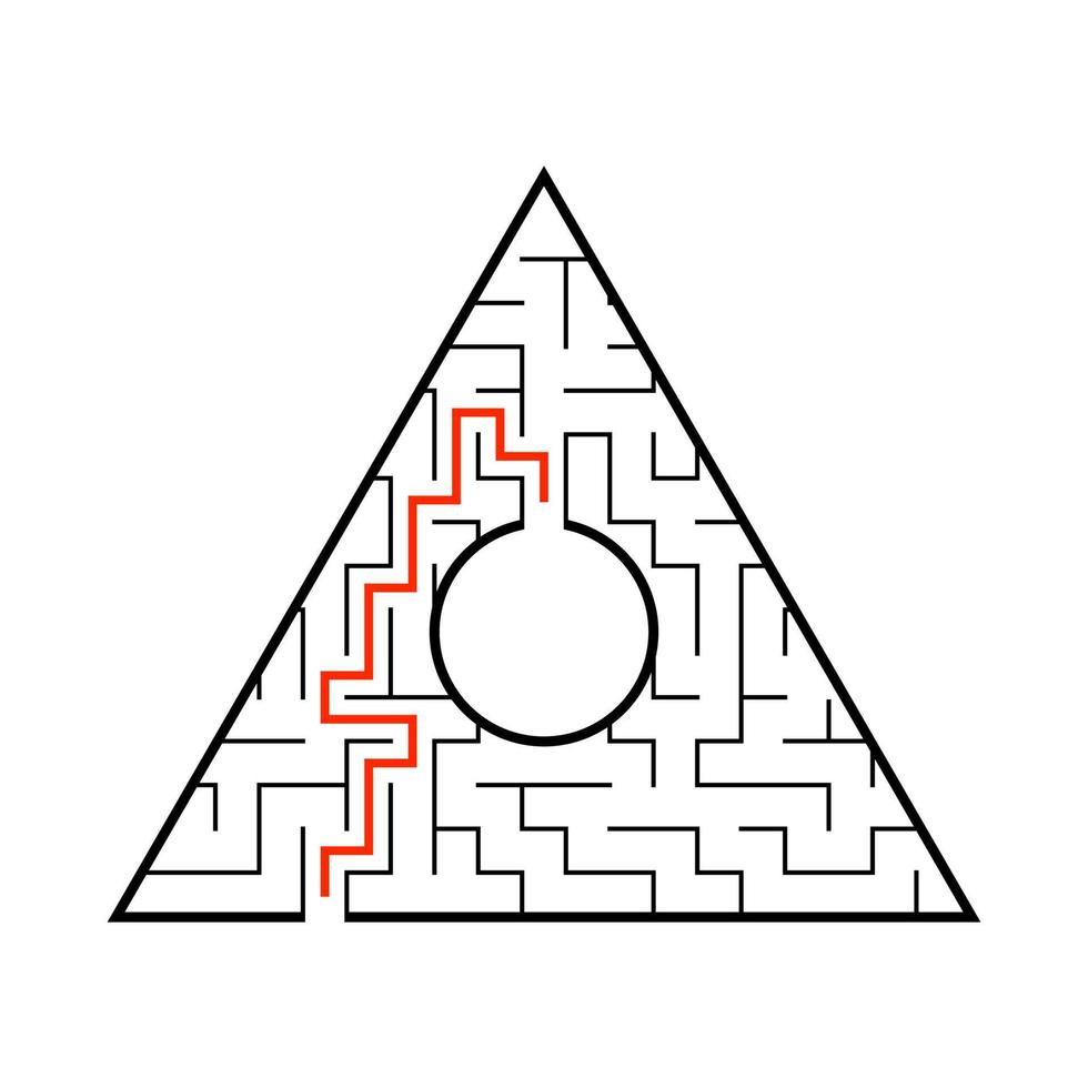 Abstact labyrinth. Game for kids. Puzzle for children. Maze conundrum. Vector illustration.