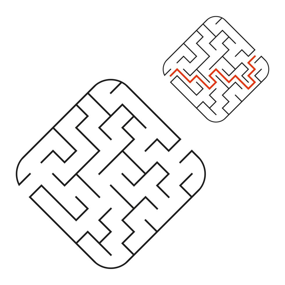 Abstact labyrinth. Game for kids. Puzzle for children. Maze conundrum. Vector illustration