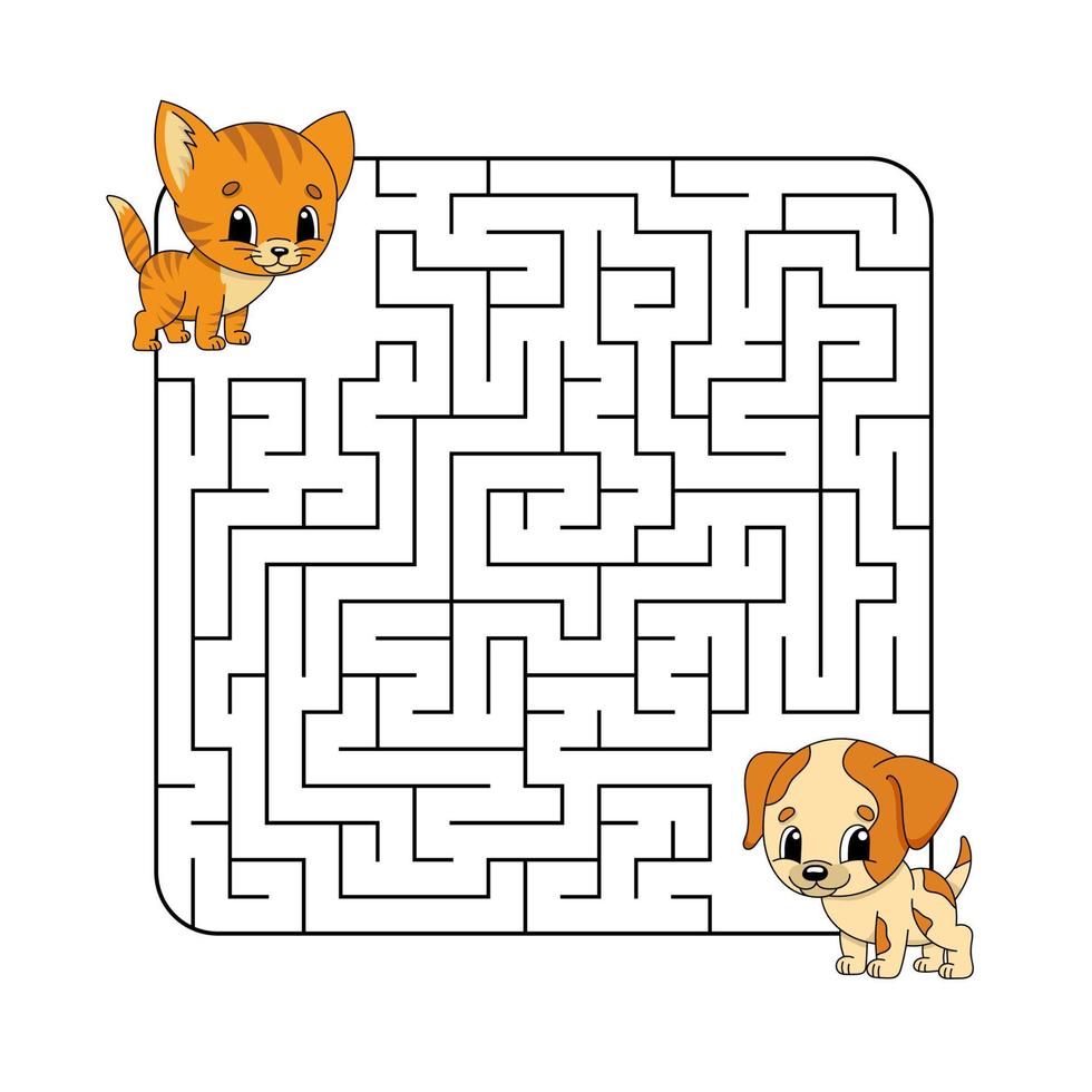 Abstact labyrinth. Game for kids. Puzzle for children. Maze conundrum. Vector illustration.