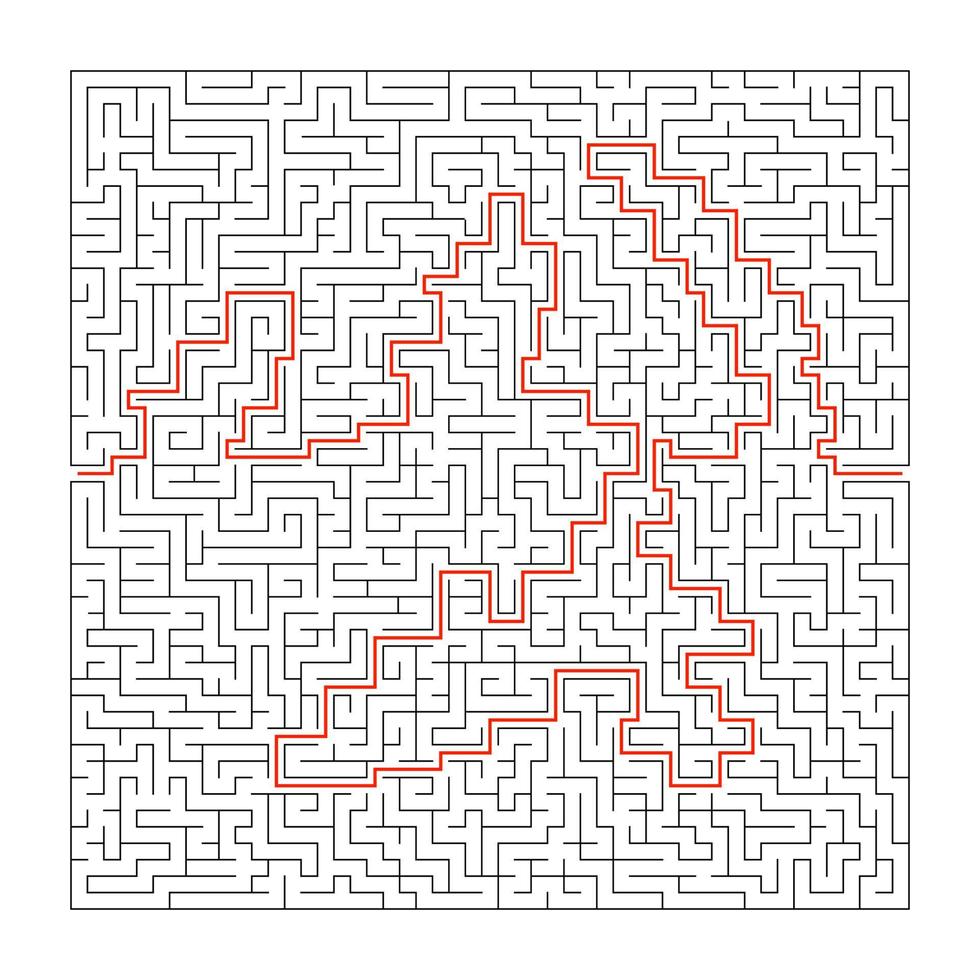 Abstract labyrinth. Game for kids. Puzzle for children. Maze conundrum. Vector illustration.