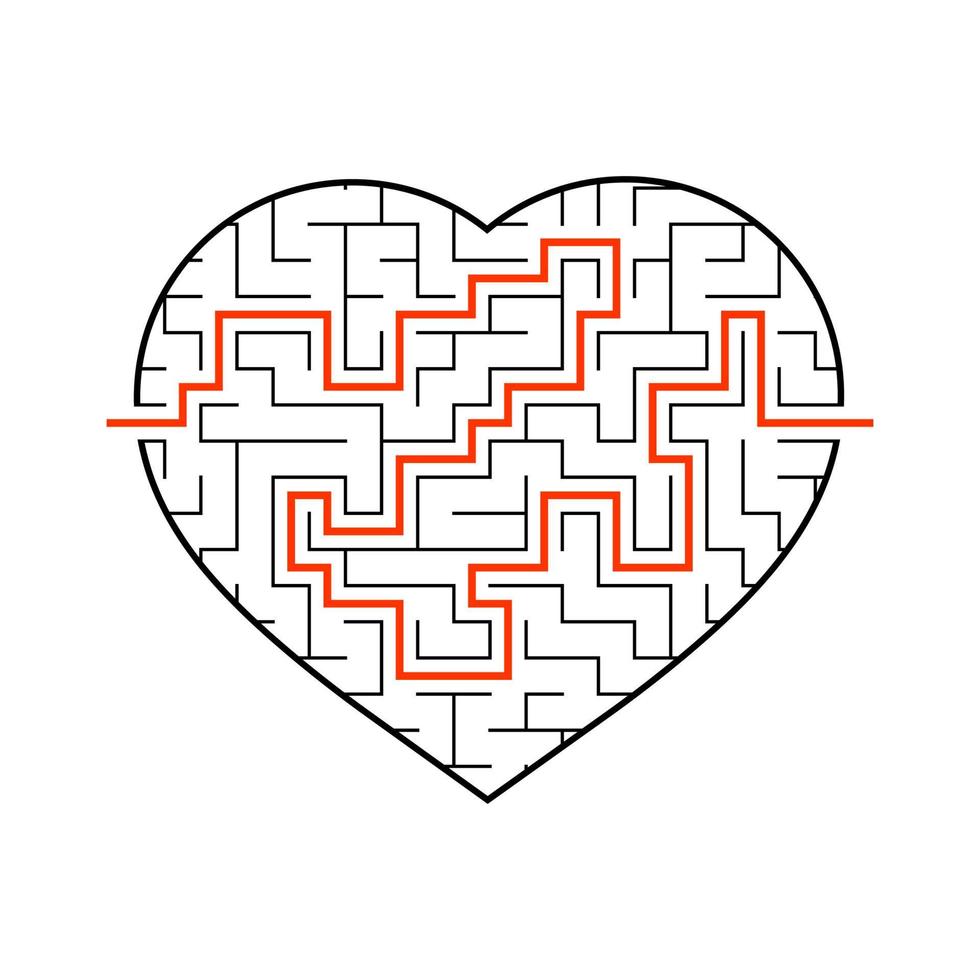 Abstact labyrinth. Game for kids. Puzzle for children. Maze conundrum. Vector illustration