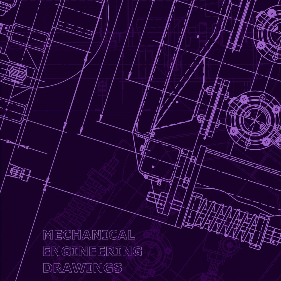 Blueprint, Sketch. Vector engineering illustration