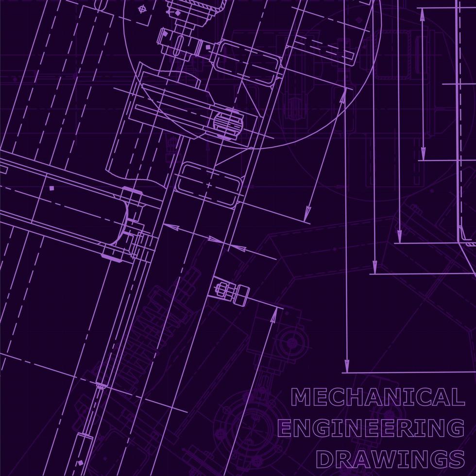 Blueprint, Sketch. Vector engineering illustration