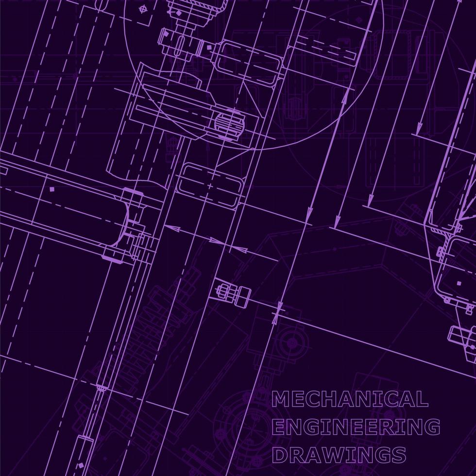 Blueprint, Sketch. Vector engineering illustration