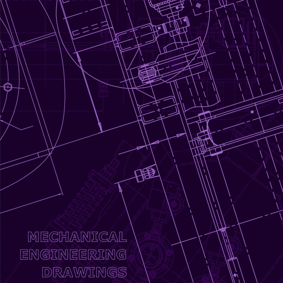 Blueprint, Sketch. Vector engineering illustration