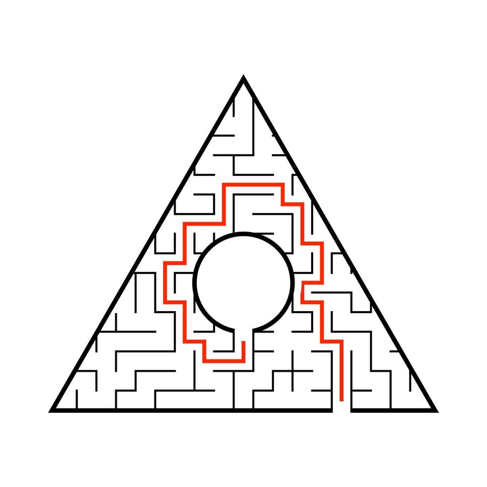 Abstact labyrinth. Game for kids. Puzzle for children. Maze conundrum. Vector illustration.