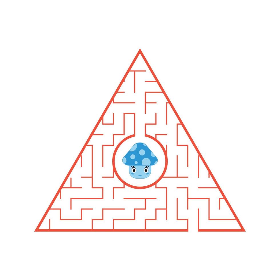 Funny maze. Game for kids. Puzzle for children. Cartoon style. Labyrinth conundrum. Color vector illustration. The development of logical and spatial thinking.