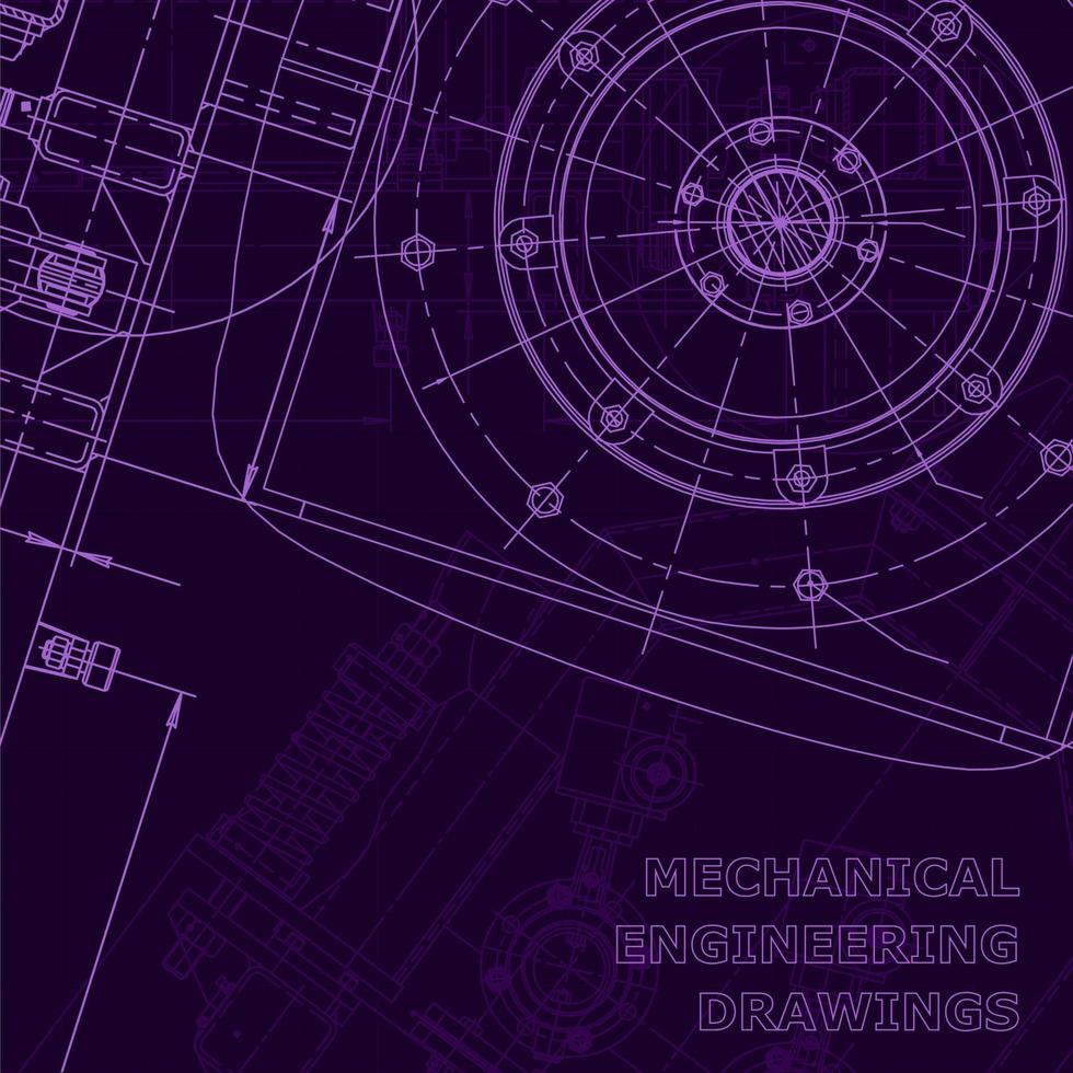 Blueprint, Sketch. Vector engineering illustration