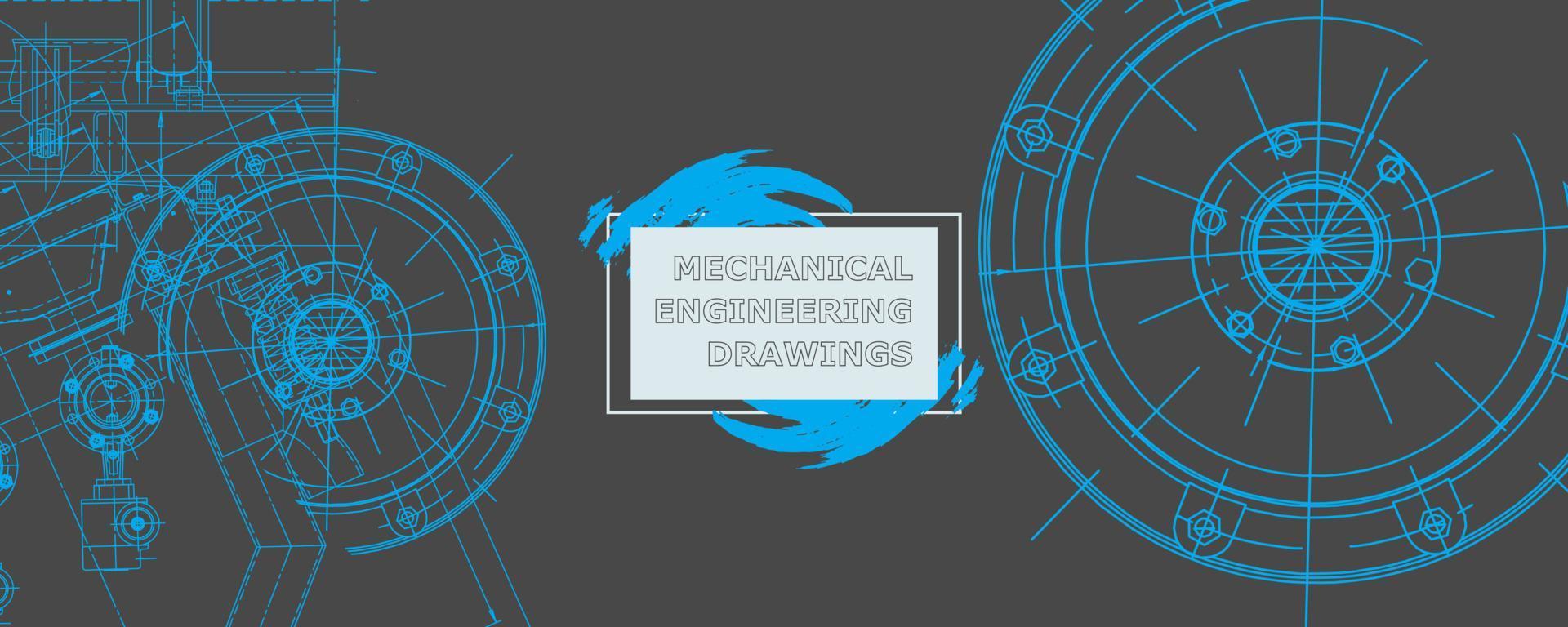 Abstract background concept mechanical engineering drawing. Engineering wallpaper vector