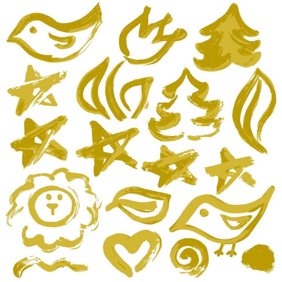 Dirty illustration, elements of decoration, boxes, frames vector