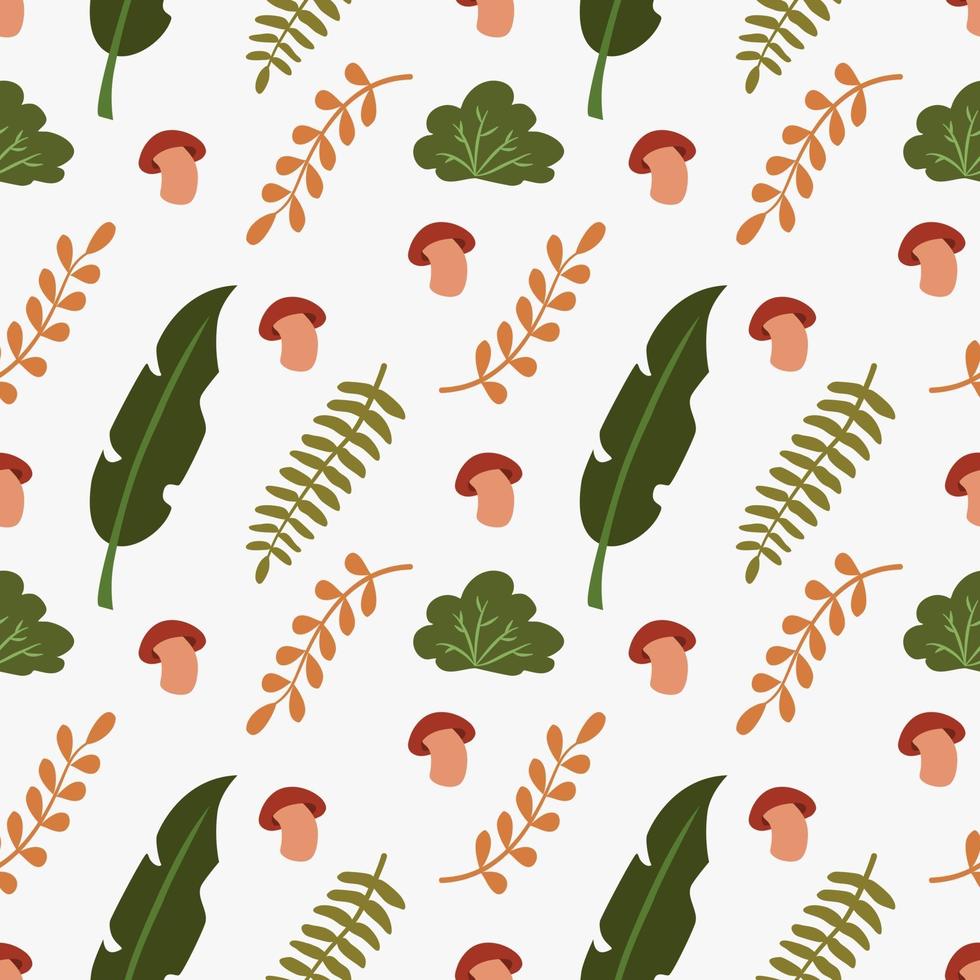 Seamless Pattern of Plant Forest vector