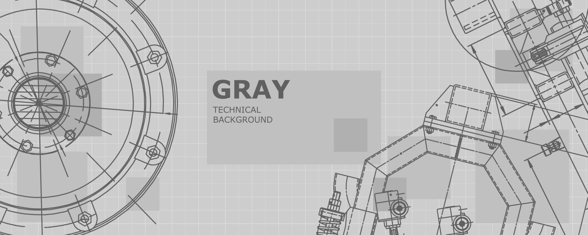 Abstract background concept mechanical engineering drawing. Engineering wallpaper vector