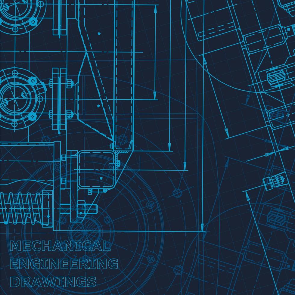 plano, bosquejo. Ilustración de ingeniería vectorial. portada, volante, pancarta vector