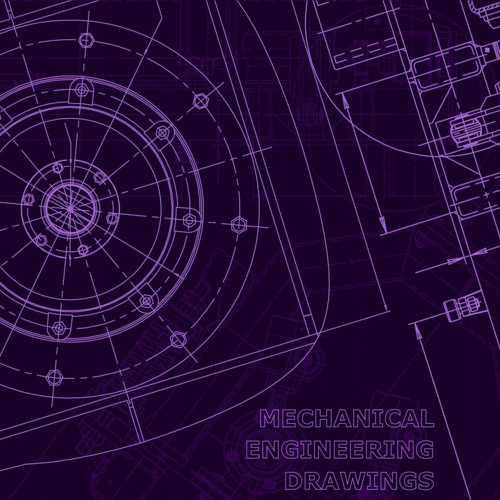 Blueprint, Sketch. Vector engineering illustration. Cover, flyer, banner