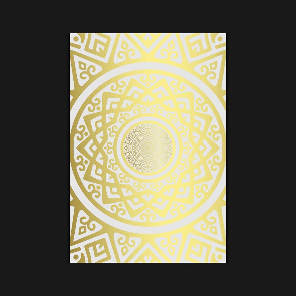 Luxury gold mandala ornate background for wedding invitation, book cover Free Vector