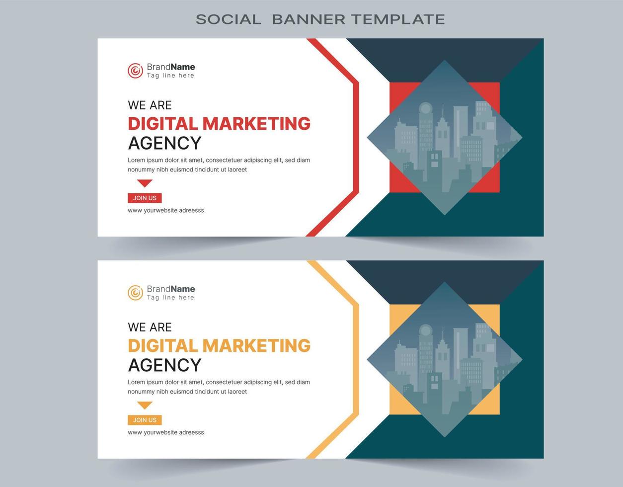 Creative Corporate Social Media Banner Template Design vector