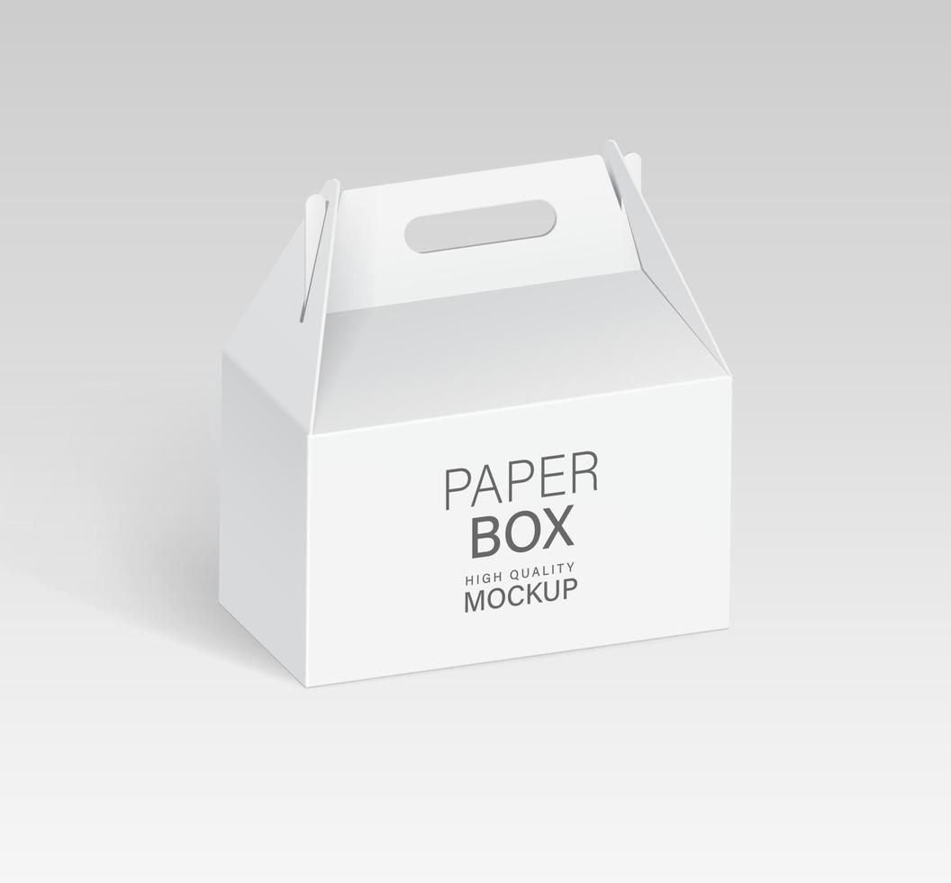 Paper food box packaging mockups vector