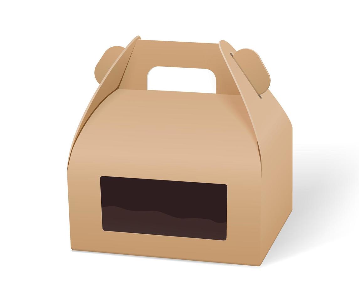 Paper food box packaging mockups vector