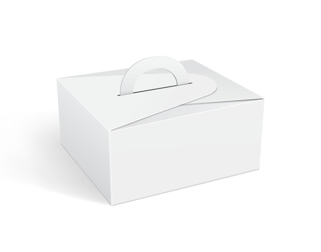Paper food box packaging mockups vector