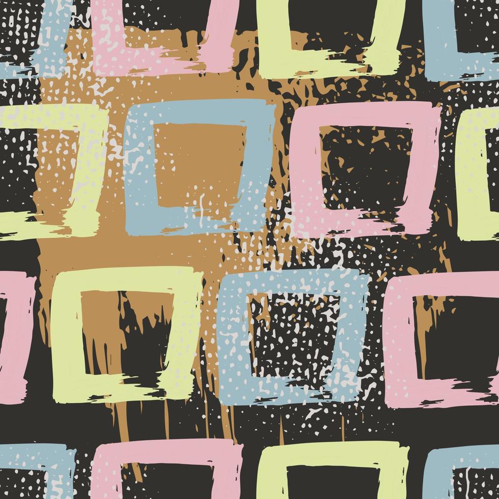 Collage de patrones sin fisuras con elementos brillantes y coloridos para el diseño de textiles, cubiertas, impresión. Patrón transparente artístico abstracto con texturas dibujadas a mano de moda vector