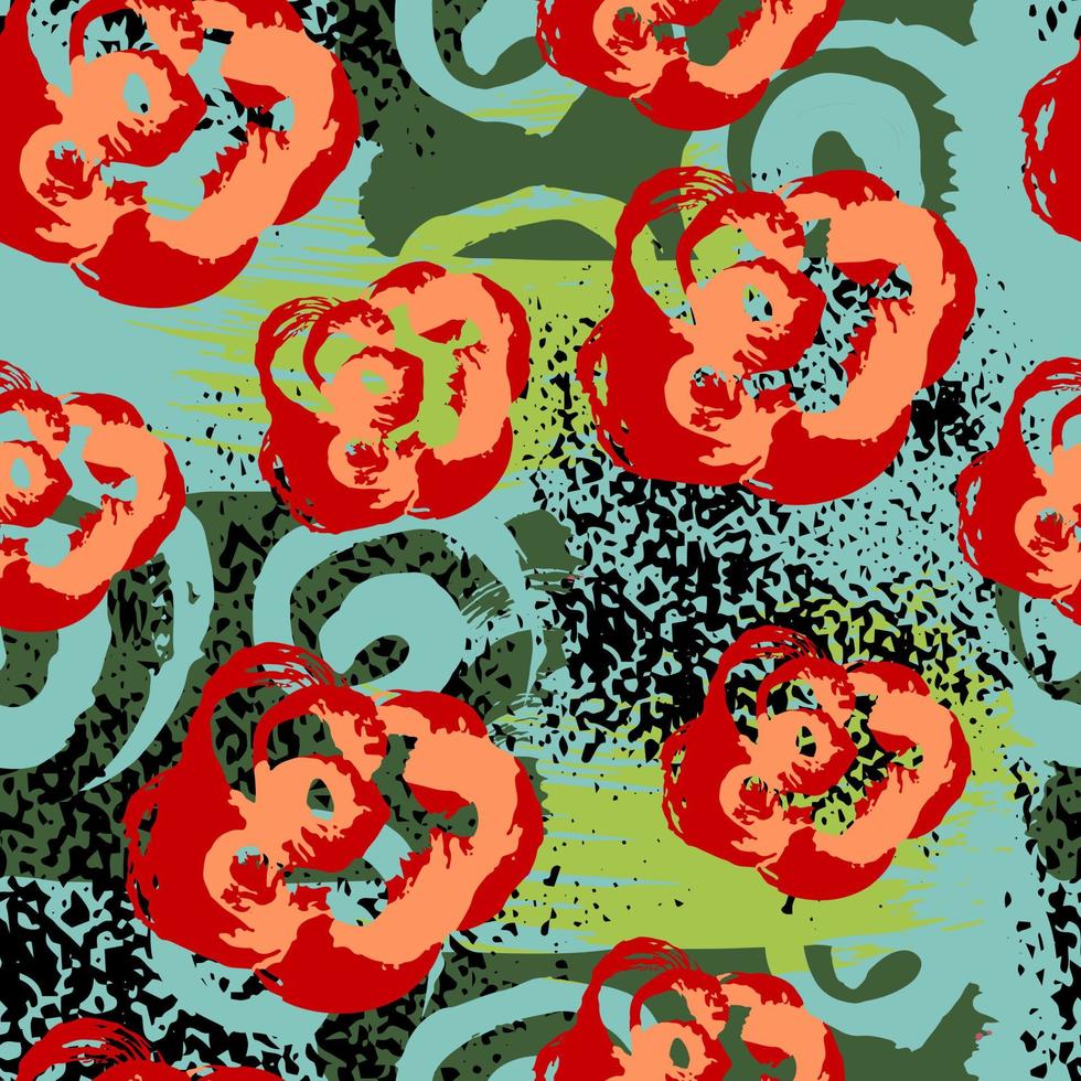 Seamless pattern collage with bright, colorful elements for the design of textiles, covers, print. Abstract artistic seamless pattern with fashionable hand drawn textures vector