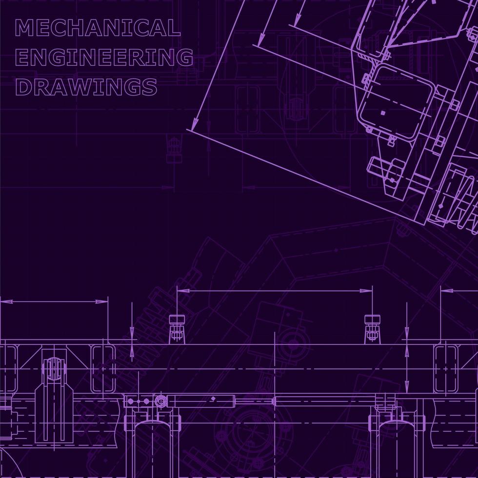 Blueprint, Sketch. Vector engineering illustration